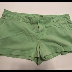 Mint green shorts